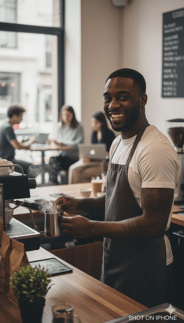 Person using Paena to access earned wages